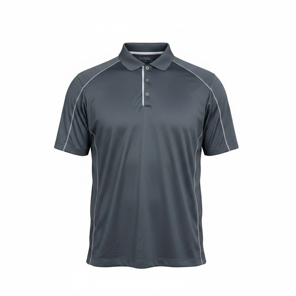 Nike Golf Dri Fit Polo Shirt Mens XL Gray Tour Performance Athletic Stretch